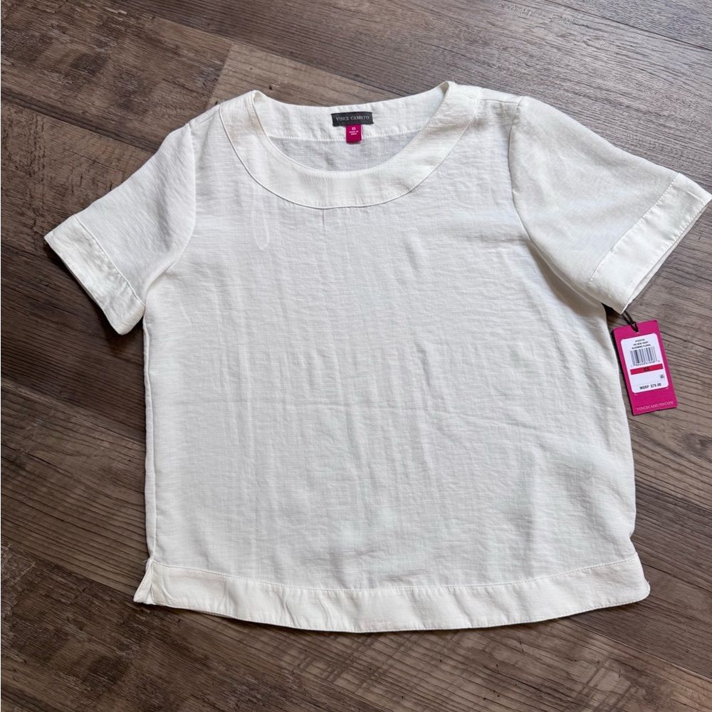 NWT women’s Vince Camuto white blouse XS
